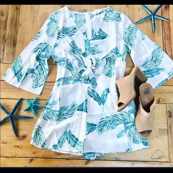 entro Pants - Palm Print Romper